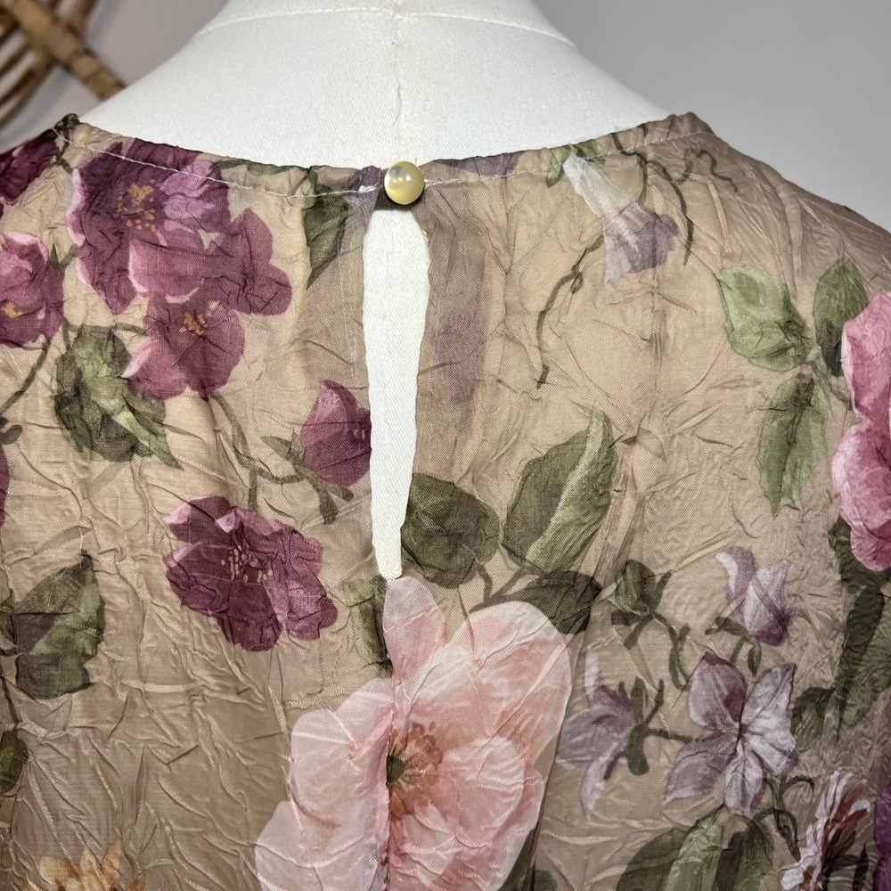 Vintage Floral Maxi Dress Cottagecore Grunge 90s Grannycore Plus Size XXL - Picture 5 of 6